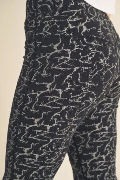 Women’s Glow In The Dark Paint Splatter Flared Yoga Pants -Selected Women's Clothing Store TP2234 WHT ACT827151 BLK 9