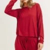 Basic Knit Crewneck Long Sleeve Top -Selected Women's Clothing Store TP2239 WND l