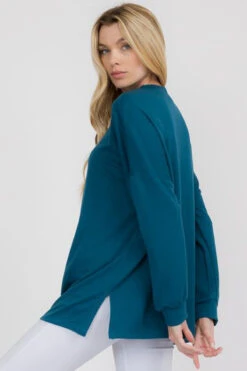 &New Solid Crewneck Long Sleeve Top -Selected Women's Clothing Store TP2276 TEL4