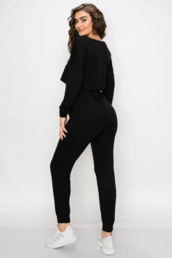 String Me Along Tie Waist Loungewear Set -Selected Women's Clothing Store TP2281 BLK 827JG006 BLK5 1e97d84d d977 47a4 a1cc ba84176caaf8