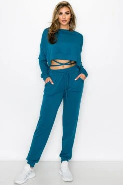 String Me Along Tie Waist Loungewear Set