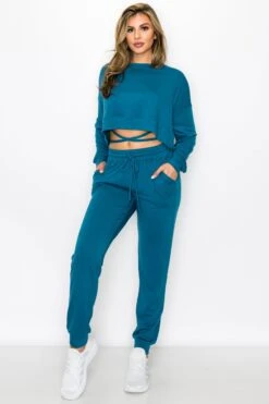 String Me Along Tie Waist Loungewear Set -Selected Women's Clothing Store TP2281 TEL 827JG006 TEL3 61a8ab9c 7b5e 45e9 9005 a52a9504e4fc