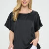 Women’s Satin Short-Sleeve Blouse