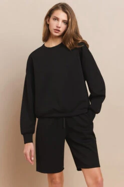 Sweatshirt And Shorts Set