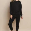Sweatshirt And Cropped Joggers Set -Selected Women's Clothing Store TP2297 817JG017 BLK l