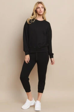 Sweatshirt And Cropped Joggers Set