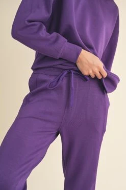 Sweatshirt And Joggers Set -Selected Women's Clothing Store TP2297 PUR 827JG017N PUR 2 bb0a182f 4863 4a0c 8ad1 d979cb8c8709