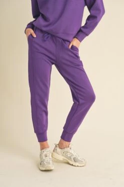 Women’s Sporty Chic Scuba Joggers -Selected Women's Clothing Store TP2297 PUR 827JG017N PUR 5