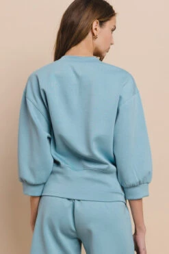 Women's Solid Cropped Scuba Sweatshirt -Selected Women's Clothing Store TP2350 LDM 3 l