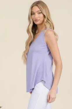 Flowy V-Neck Ribbed Tank -Selected Women's Clothing Store TP2511 LAV 2