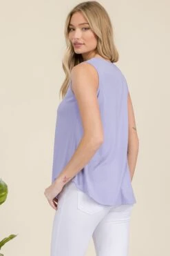 Flowy V-Neck Ribbed Tank -Selected Women's Clothing Store TP2511 LAV 3