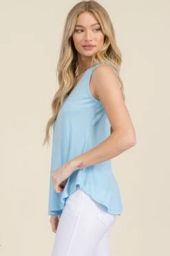 Flowy V-Neck Ribbed Tank -Selected Women's Clothing Store TP2511 SKB 2