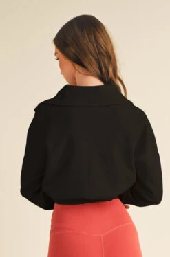 Women’s Half-zip Sweatshirt -Selected Women's Clothing Store TP2521 BLK ACT827083 RST 1 edit