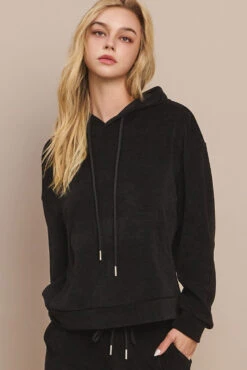 Relaxed Corduroy Pullover Hoodie