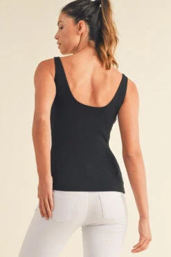 Tank Top With Built-In Bra -Selected Women's Clothing Store TP2553 BLK 3 l