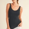 Tank Top With Built-In Bra -Selected Women's Clothing Store TP2553 BLK l