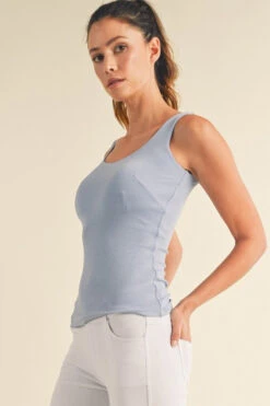 Tank Top With Built-In Bra -Selected Women's Clothing Store TP2553 CBL 2 l 1