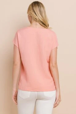 Linen Short Sleeve Top -Selected Women's Clothing Store TP2568 SAL 3