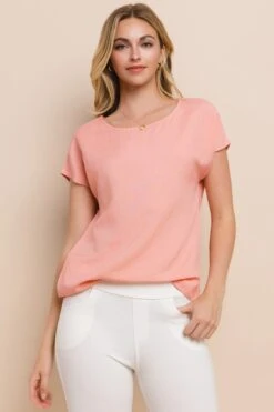 Linen Short Sleeve Top