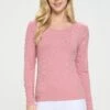 Women's Essential Ribbed Long Sleeves Top -Selected Women's Clothing Store TP2570 DSR