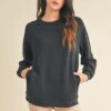 Women's Comfort Drape Oversized Crewneck Top -Selected Women's Clothing Store TP2571 827NPT002 KHA 2
