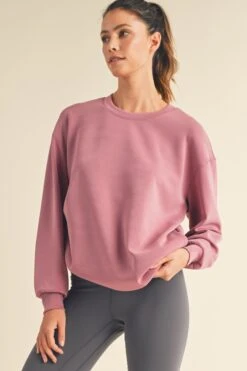 Women's Comfort Drape Oversized Crewneck Top -Selected Women's Clothing Store TP2571 DMU 4