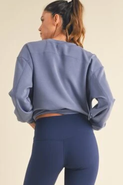 Women's Comfort Drape Oversized Crewneck Top -Selected Women's Clothing Store TP2571 LDM 3