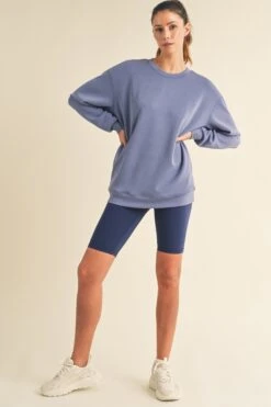 Women's Comfort Drape Oversized Crewneck Top -Selected Women's Clothing Store TP2571 LDM 5