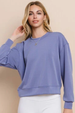 Womens Comfort Drape Cropped Crew Top -Selected Women's Clothing Store TP2581 LDM l