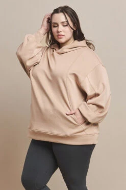 Plus Size Oversized Scuba Hoodie -Selected Women's Clothing Store TP2603P LKH 2 l
