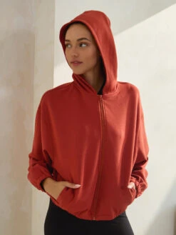 Plus Size Women's Cropped Scuba Zip-Up Jacket With Hood -Selected Women's Clothing Store TP2626 RST ACT704 BLK ACT827162 BLK 18