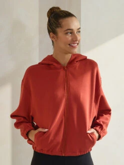 Plus Size Women's Cropped Scuba Zip-Up Jacket With Hood -Selected Women's Clothing Store TP2626 RST ACT704 BLK ACT827162 BLK 28