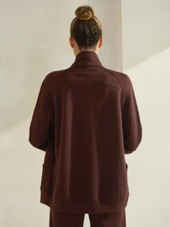 Relax And Zip Full Long Jacket -Selected Women's Clothing Store TP2643 827JG017N COF 21