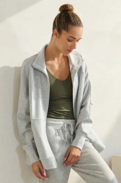 Relax And Zip Full Long Jacket -Selected Women's Clothing Store TP2643P HGR l