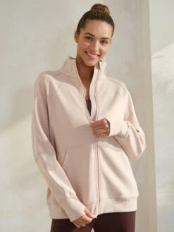 Relax And Zip Full Long Jacket -Selected Women's Clothing Store TP2643 APR SML637 BRW 817SC018 COF 13