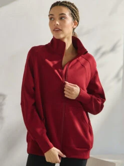 Relax And Zip Full Long Jacket -Selected Women's Clothing Store TP2643 MAR ACT692 ACT825120 BLK 3