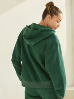 Plus Size Travel Cozy Front Zip Cotton Hoodie -Selected Women's Clothing Store TP2647 827FLC001 DGN 30