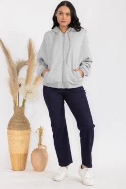 Plus Size Travel Cozy Front Zip Cotton Hoodie -Selected Women's Clothing Store TP2647P GRY SML642P CHA 827JN285P NVY 2 ffa0435e a3e9 4701 b95a 858d36a6e90c