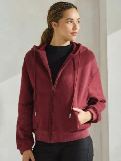 Plus Size Travel Cozy Front Zip Cotton Hoodie -Selected Women's Clothing Store TP2647 BUG SML642 BLK 827JN251 BLK 13