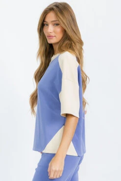 Women’s Comfort Drape Duo Tone Top -Selected Women's Clothing Store TP2662 LDMOAT 2 I