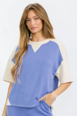 Women’s Comfort Drape Duo Tone Top -Selected Women's Clothing Store TP2662 LDMOAT I