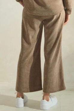 Plus Size Relaxed Fit Corduroy Capri Pants -Selected Women's Clothing Store TP2667 KHA 817CD001 KHA 19