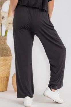 Plus Size Women’s Comfort Drape Wide Leg Pants -Selected Women's Clothing Store TP2684P BLK 827SC022P BLK 7