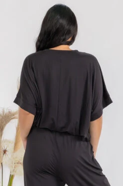 Plus Size Women’s Effortless Chic Relaxed Drape Top -Selected Women's Clothing Store TP2684P BLK 827SC022P BLK 7 I