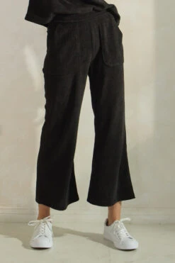 Plus Size Relaxed Fit Corduroy Capri Pants -Selected Women's Clothing Store TP2694 BLK 817CD001 BLK 8