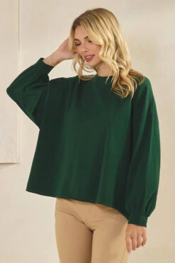 Weekend Flow Relaxed Fit Cotton Top -Selected Women's Clothing Store TP2743 FGR 827JN285 CAM.jpg 6 I