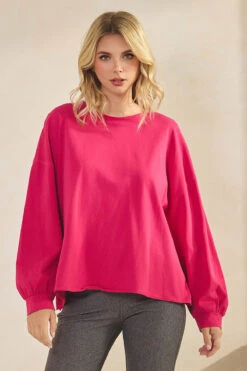 Weekend Flow Relaxed Fit Cotton Top -Selected Women's Clothing Store TP2743 FUS 827JN285 HGR.jpg 2 I