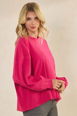 Weekend Flow Relaxed Fit Cotton Top -Selected Women's Clothing Store TP2743 FUS 827JN285 HGR.jpg 9 I