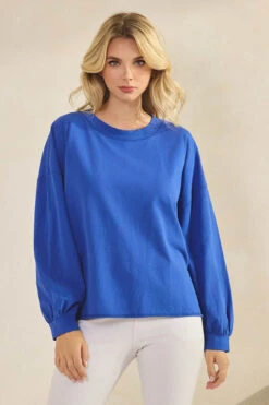 Weekend Flow Relaxed Fit Cotton Top -Selected Women's Clothing Store TP2743 RBL 827JN251 WHT.jpg 2 I