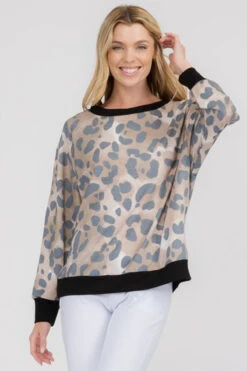 Vintage Soft Leopard Crewneck Sweater
